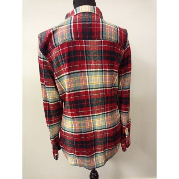 American Eagle Outfitters Junior's Blue White Yellow Button Down Shirt Size XL - Picture 3 of 6